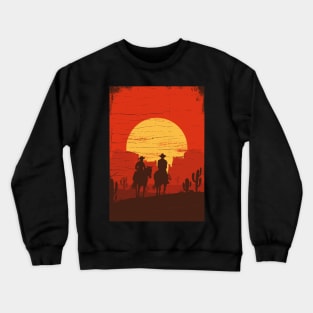 Cowboys of the Wild West - Rectangle Crewneck Sweatshirt